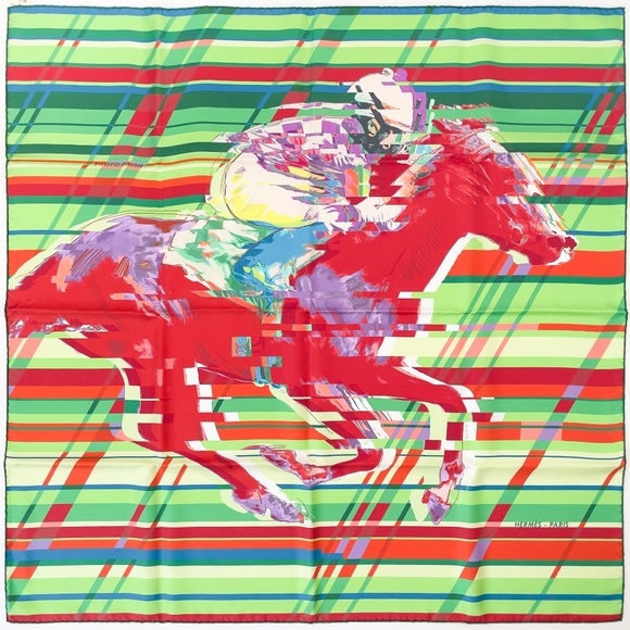 Hermes Accessories - NWT Hermes Scarf Carré 90 "Photo Finish"